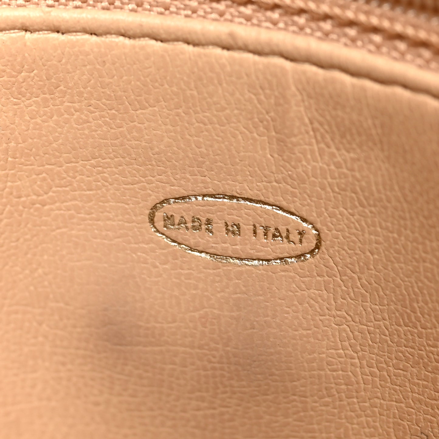 Lambskin Stitched Medium Single Flap Beige