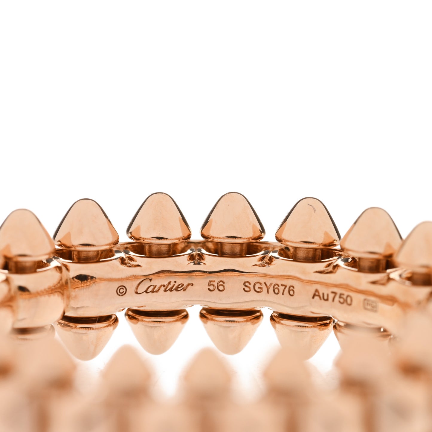 18K Pink Gold SM Clash De Cartier Ring 56 7.5