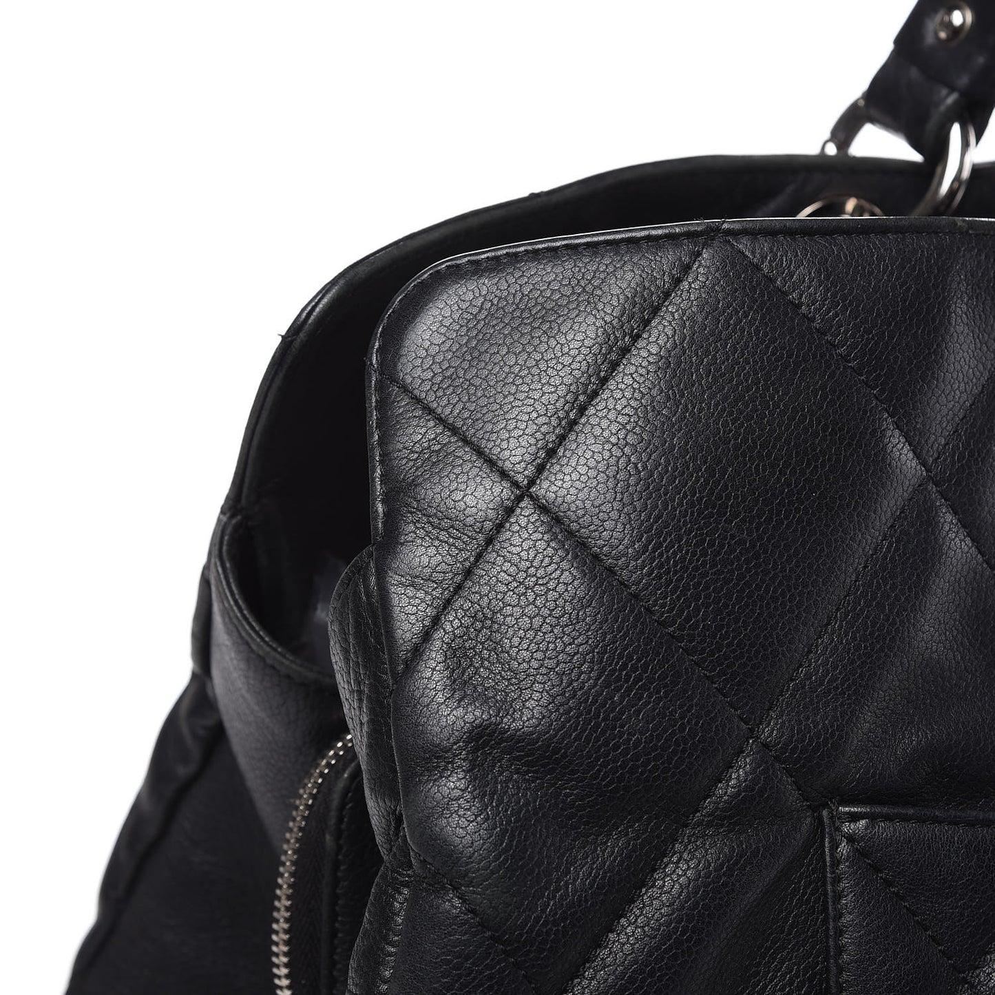 Soft Caviar Quilted Large Timeless Tote Black