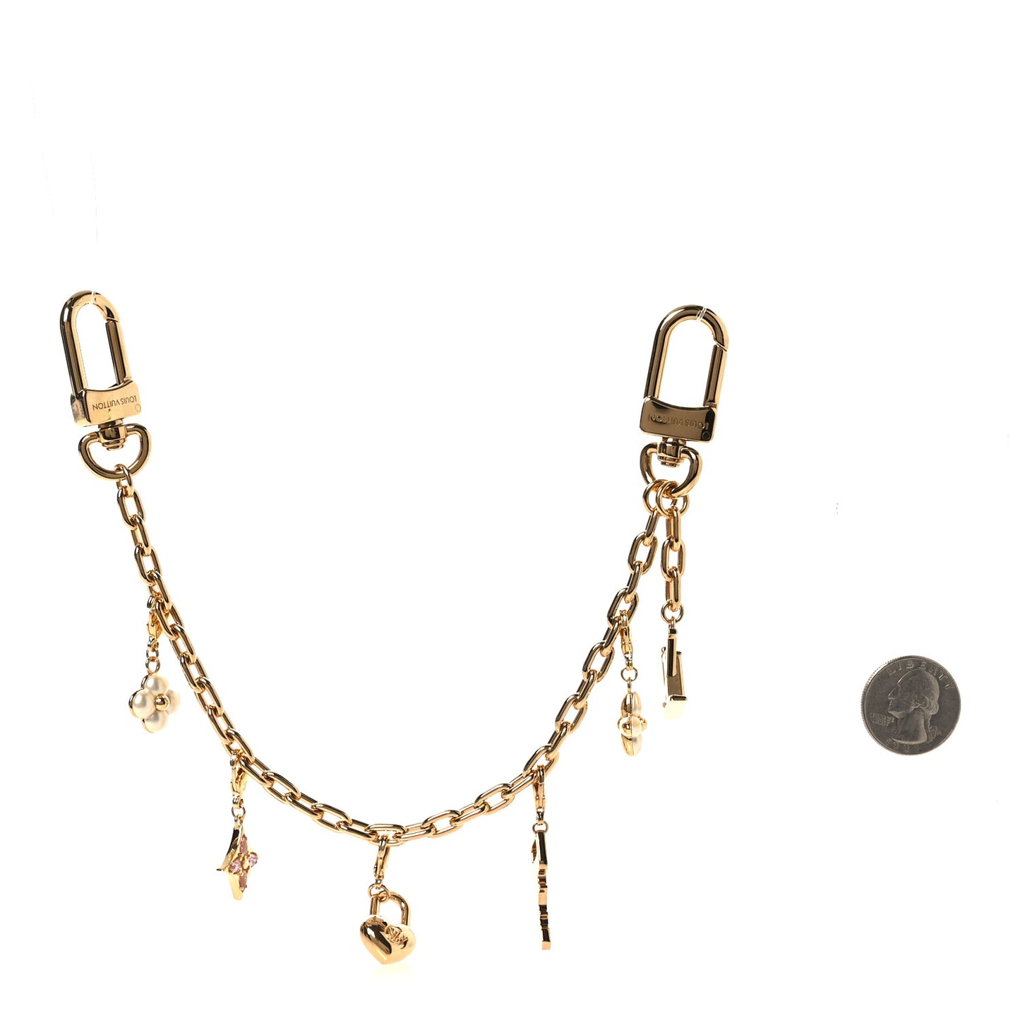 LV Charms Bag Charm Gold