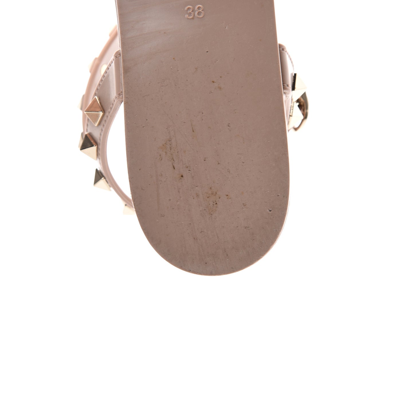 PVC Jelly Rockstud Caged Sandals 38 Poudre