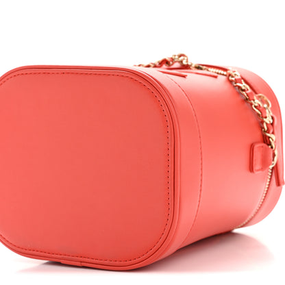 Chanel Lambskin Timeless Vanity Cosmetic Case Red 10 of 11