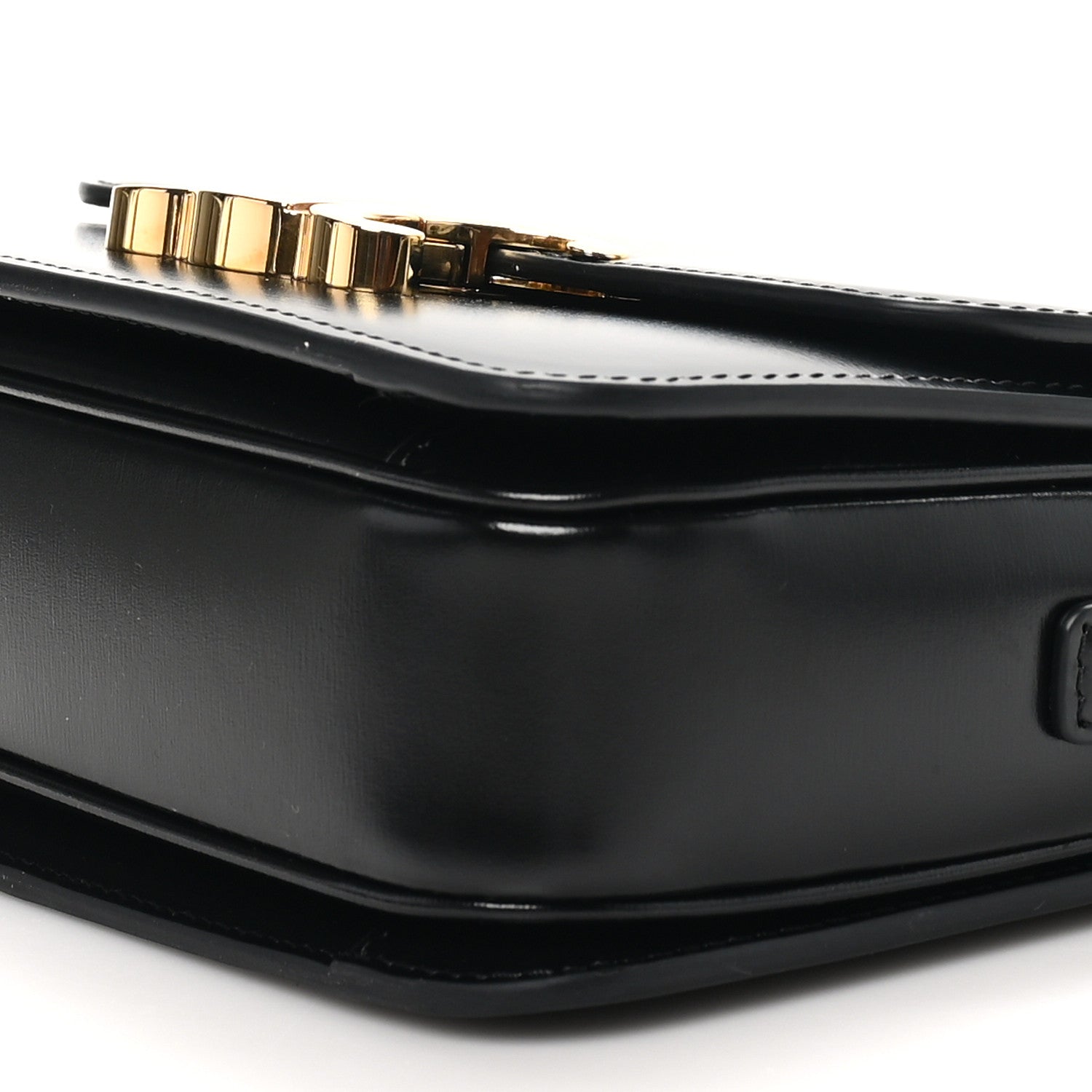 Celine Shiny Calfskin Teen Triomphe Black 9 of 10
