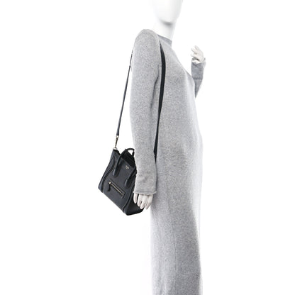 Celine Drummed Calfskin Nano Luggage Black 2 of 11