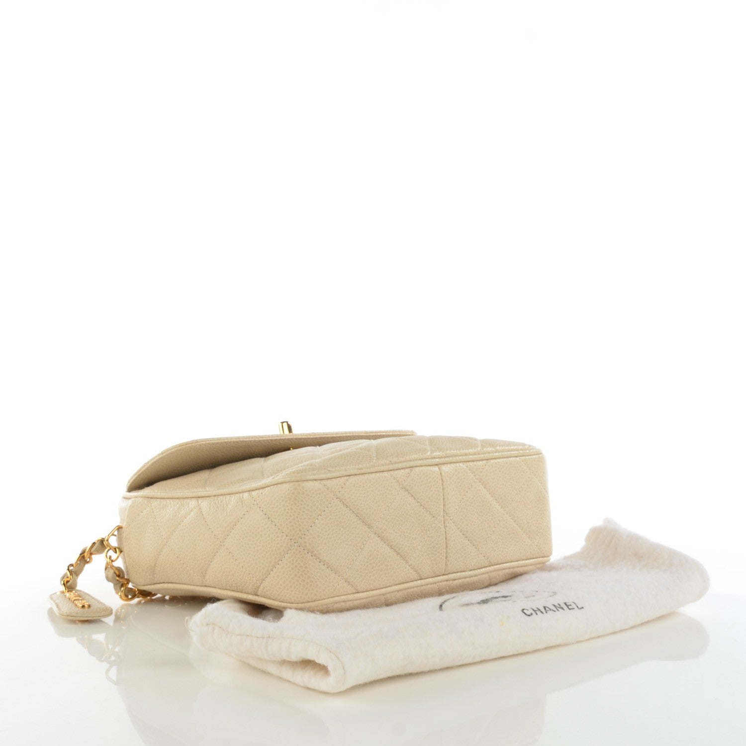 Chanel Caviar Quilted Camera Case Beige 4 of 9