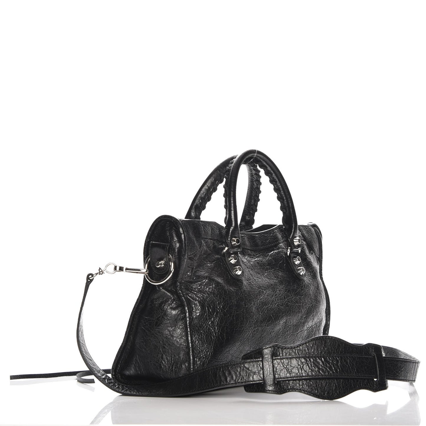Agneau Classic Silver Hardware S City Black