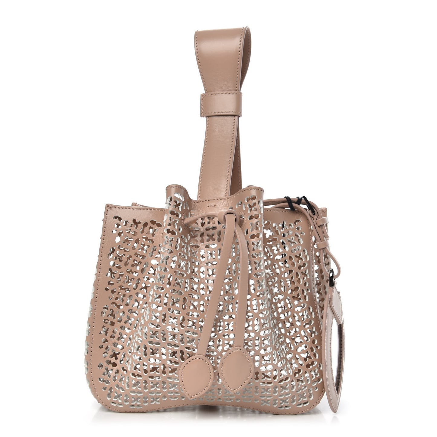Calfskin Laser Cut Grille Rose-Marie 19 Bag Sable