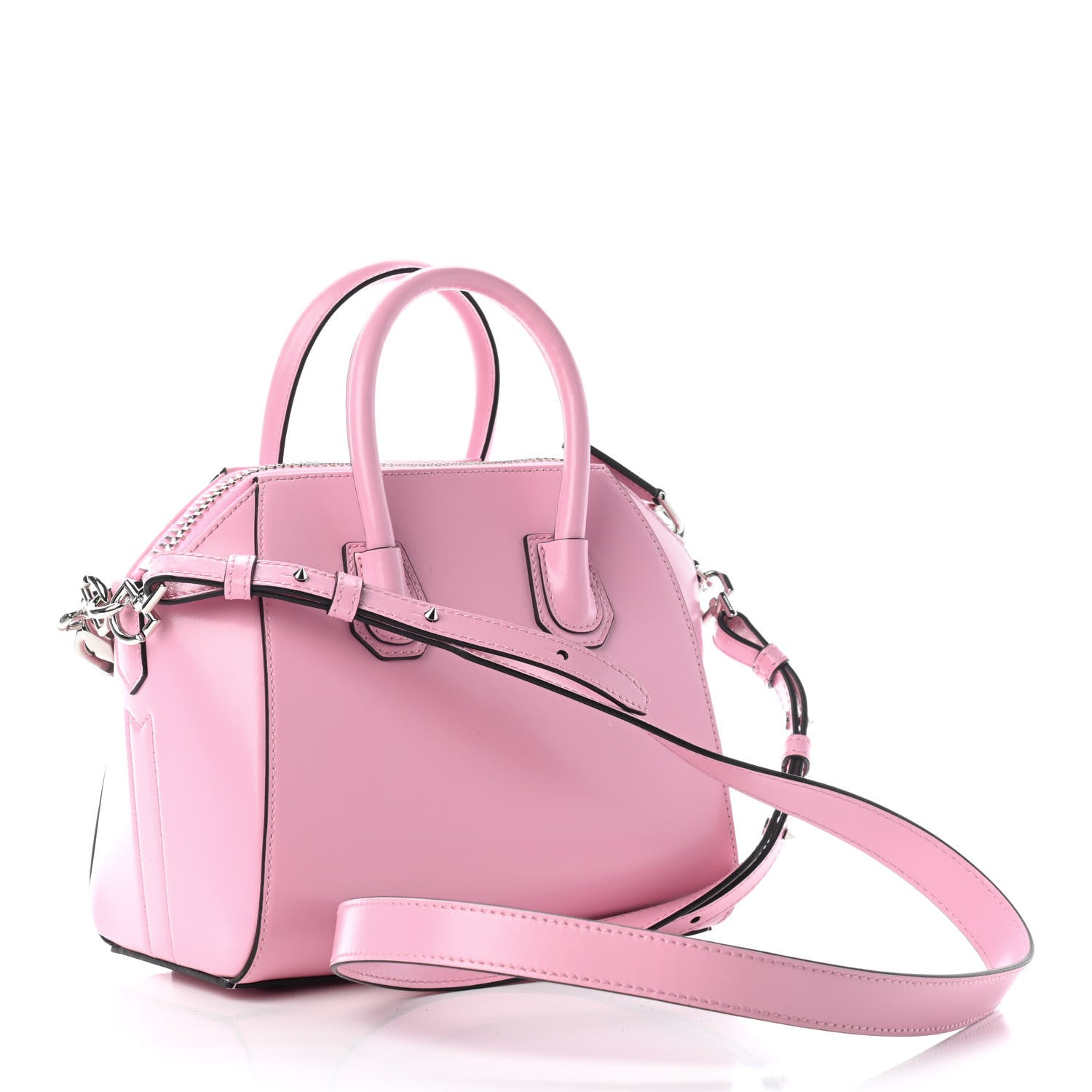 Givenchy Shiny Lord Calfskin Mini Antigona With Chain Baby Pink 3 of 9