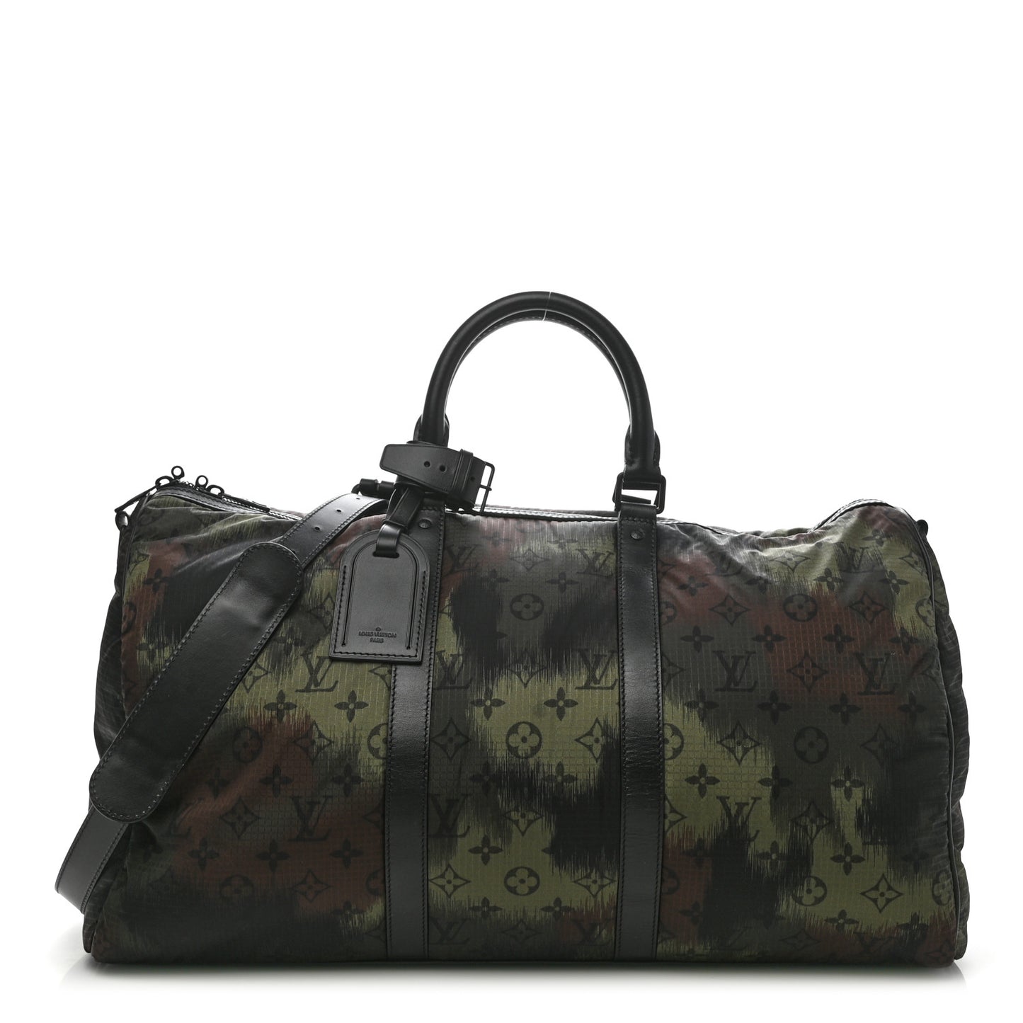 Nylon Monogram Camouflage Keepall Bandouliere 50 Kaki