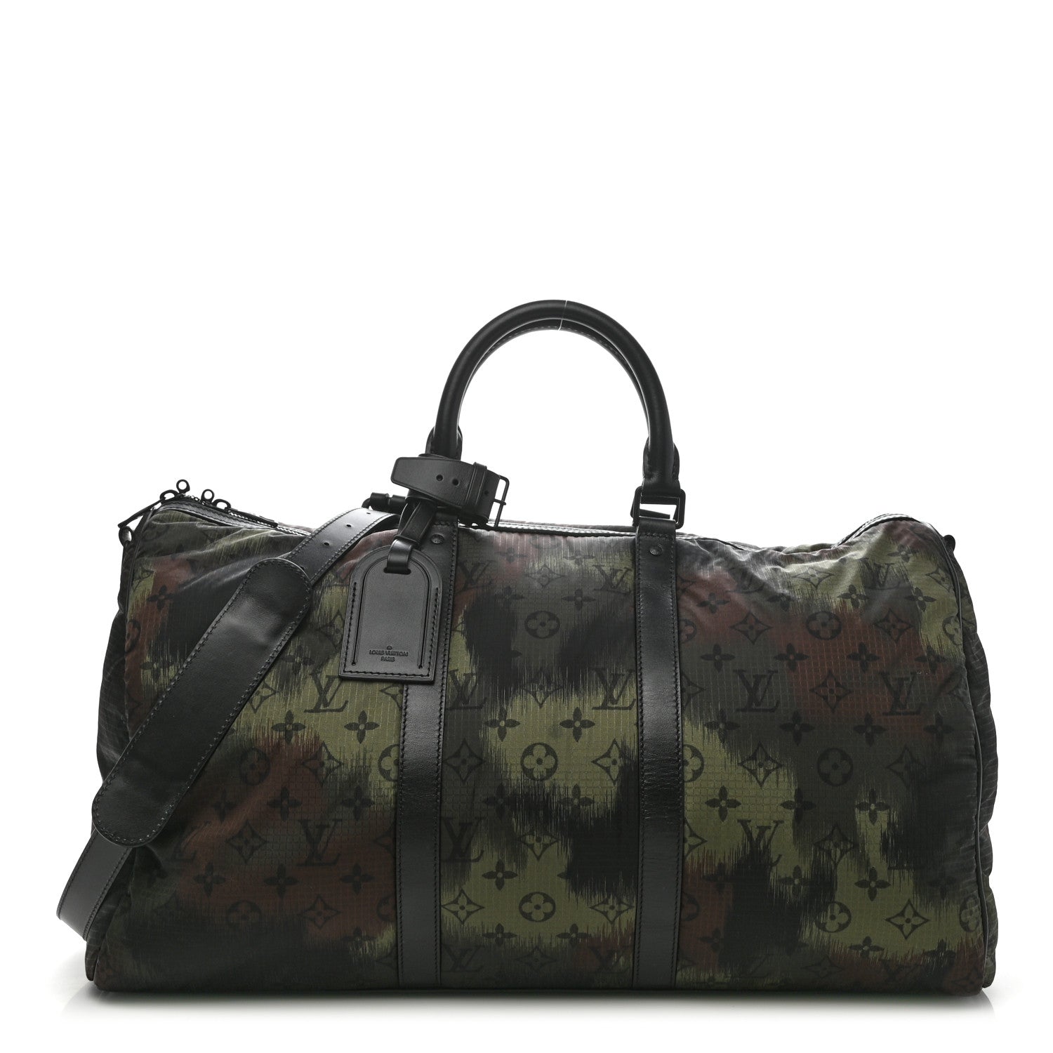 Louis Vuitton Nylon Monogram Camouflage Keepall Bandouliere 50 Kaki 1 of 8