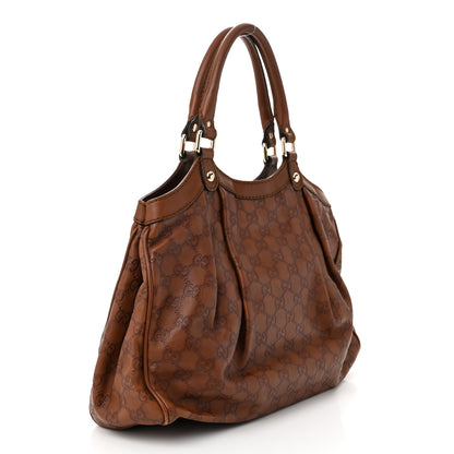 Gucci Guccissima Medium Sukey Tote Brown 3 of 11
