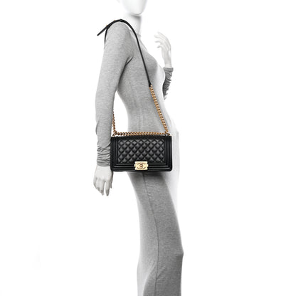 Chanel Caviar Quilted Medium Boy Flap Black 2 of 11