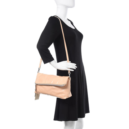 Burberry Patent Fold Over Crossbody Beige 2 of 11