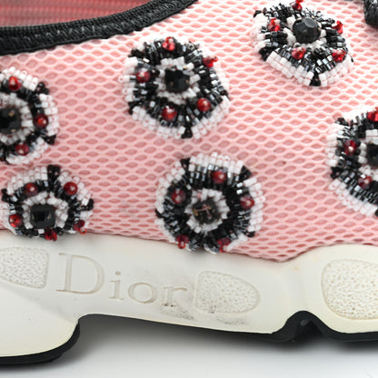 Christian Dior Technical Canvas Embellished Dior Fusion Sneakers 36 Pink Black 16 of 18