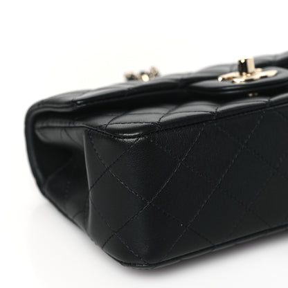 Chanel Lambskin Quilted Mini Top Handle Rectangular Flap Black 9 of 11