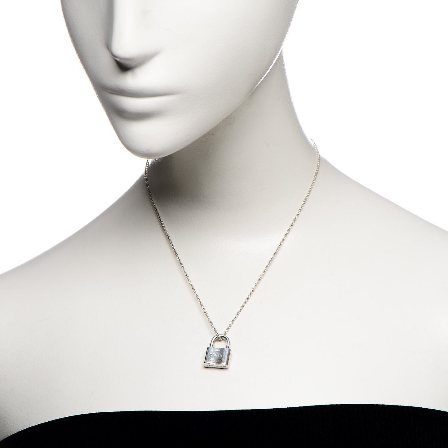 Sterling Silver 1837 Lock Pendant Necklace