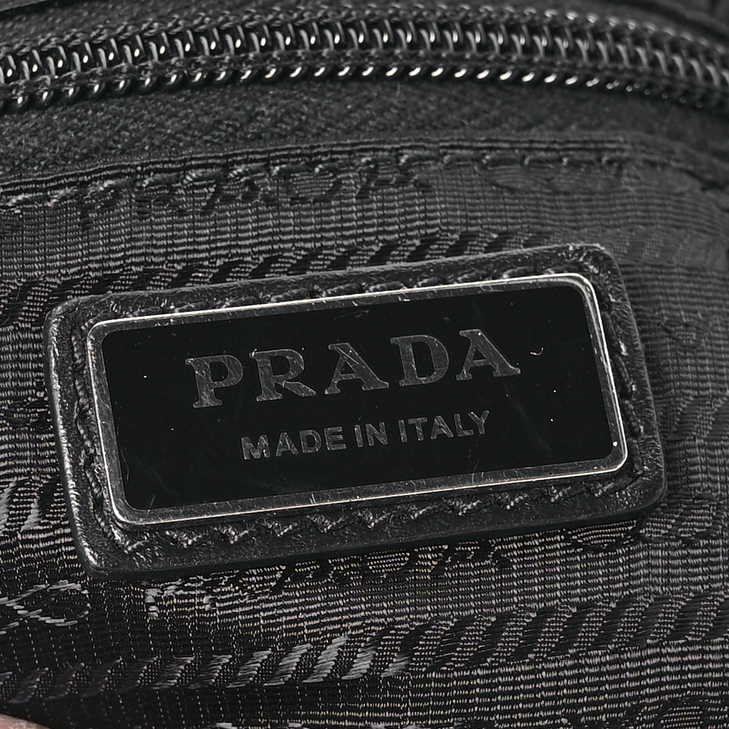 Prada Re-Nylon Vitello Metal Triangle Logo Sling Backpack Black 6 of 11