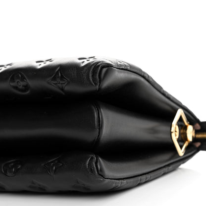 Louis Vuitton Lambskin Embossed Monogram Coussin PM Black 9 of 10