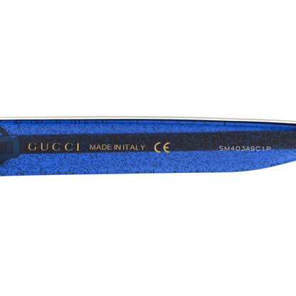 Gucci Square Frame Glitter Sunglasses GG0034SA Tortoise Blue 5 of 7