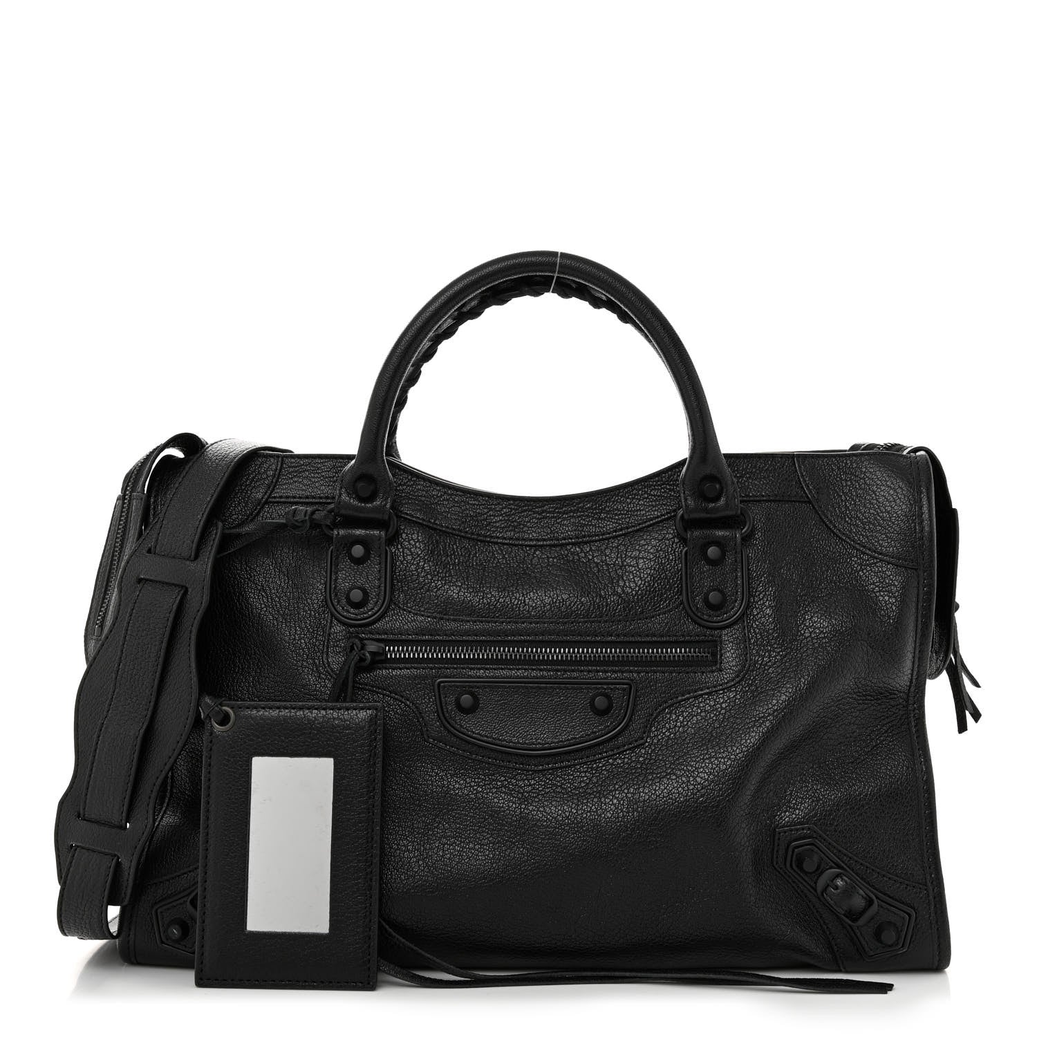 Balenciaga Chevre Black Metallic Edge Hardware City Black 1 of 10