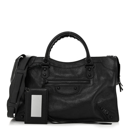 Balenciaga Chevre Black Metallic Edge Hardware City Black 1 of 10