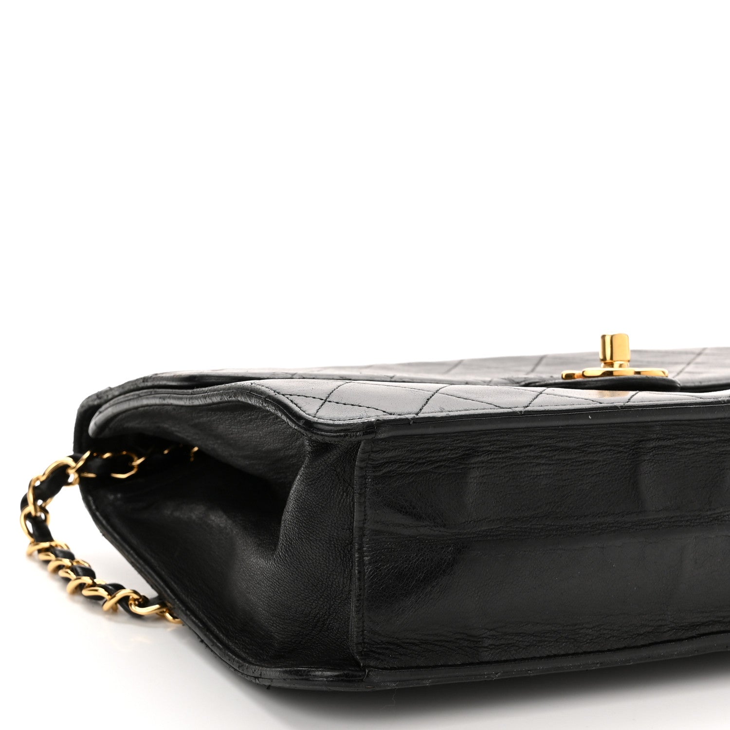 Chanel Lambskin Quilted Medium Single Flap Black 10 of 13