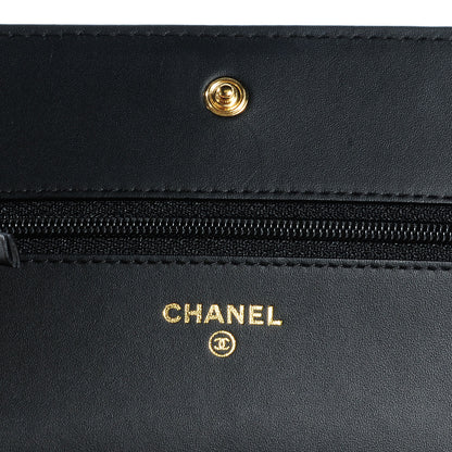 Chanel Caviar Quilted Boy Wallet On Chain WOC Black 6 of 8
