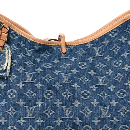 Louis Vuitton Monogram Denim CarryAll MM Blue 7 of 9