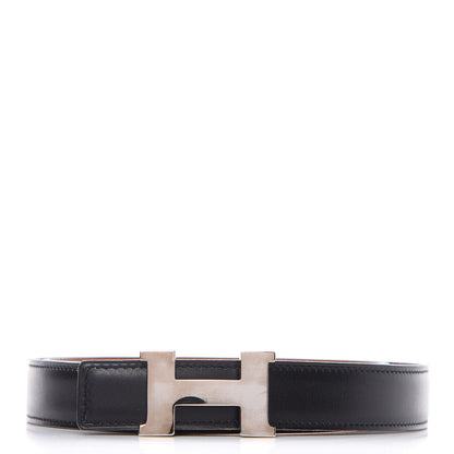 Hermes Box Epsom 24mm Mini Constance H Belt 80 Black Gold 1 of 5