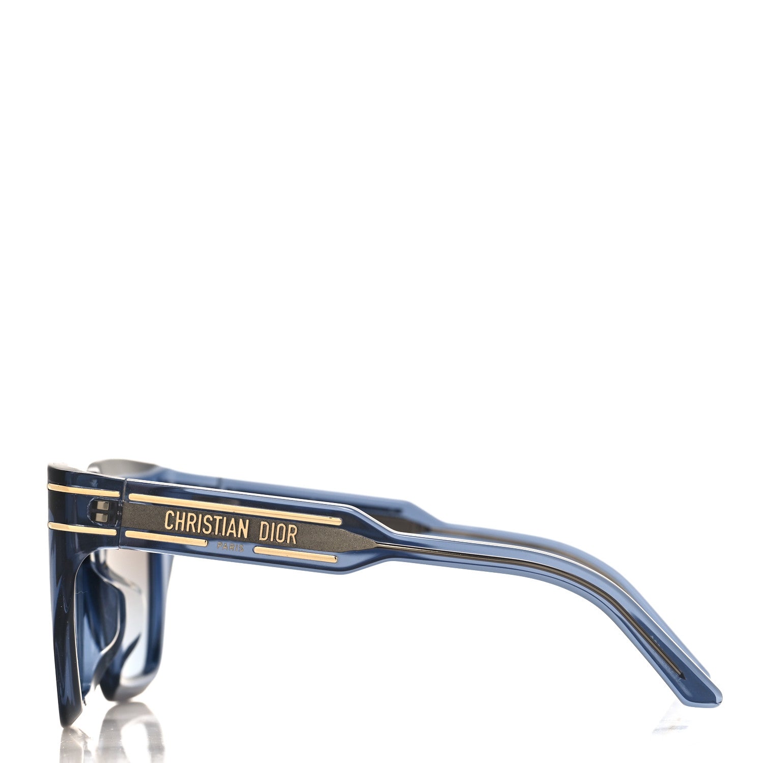 Christian Dior Acetate Diorsignature S10F Square Sunglasses Transparent Blue 3 of 8