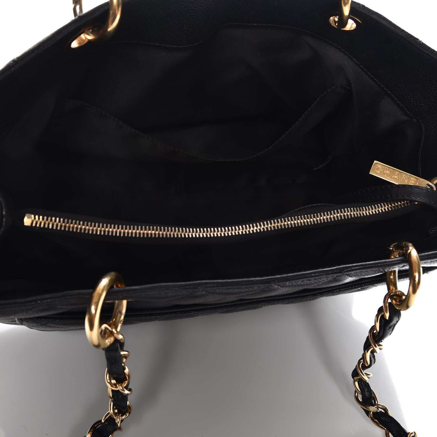 Chanel Caviar Quilted Grand Shopping Tote GST Black 5 of 7