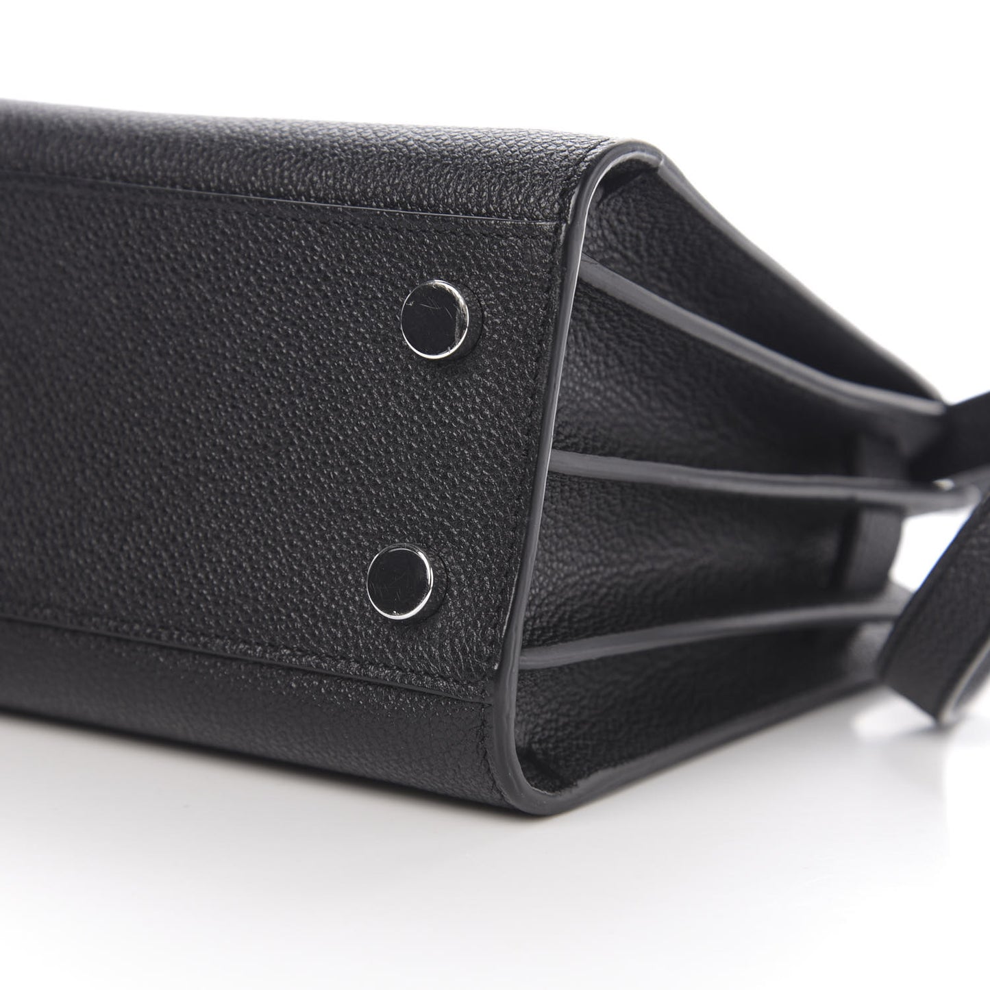 Grained Calfskin Nano Sac De Jour Black