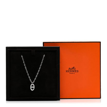 Hermes 18K White Gold Diamond New Farandole Pendant Necklace ST 6 of 6