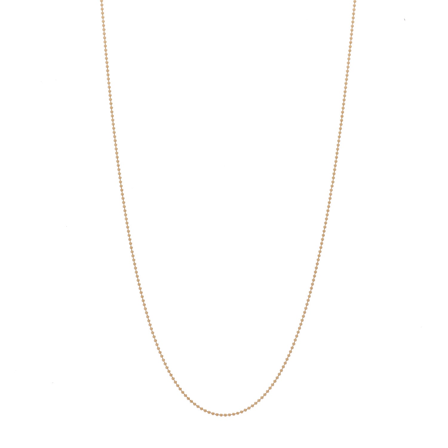 Tiffany 18K Rose Gold Beaded Chain Necklace 20" 1 of 6