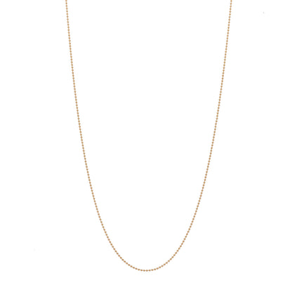 Tiffany 18K Rose Gold Beaded Chain Necklace 20" 1 of 6
