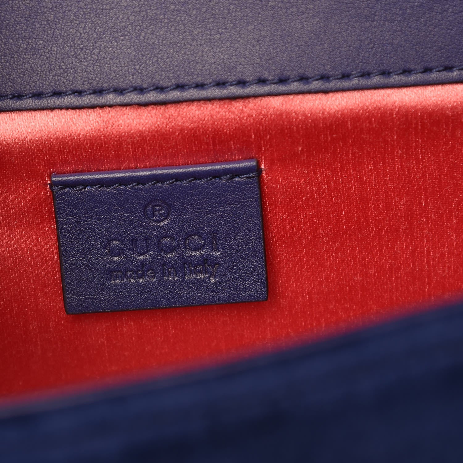 Gucci Velvet Crystal Square G Shoulder Bag Cobalt Blue 6 of 9
