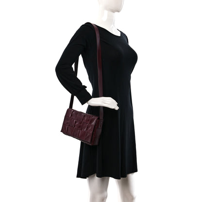 Bottega Veneta Paper Calfskin Maxi Intreccio Cassette Crossbody Bag Barolo 2 of 8