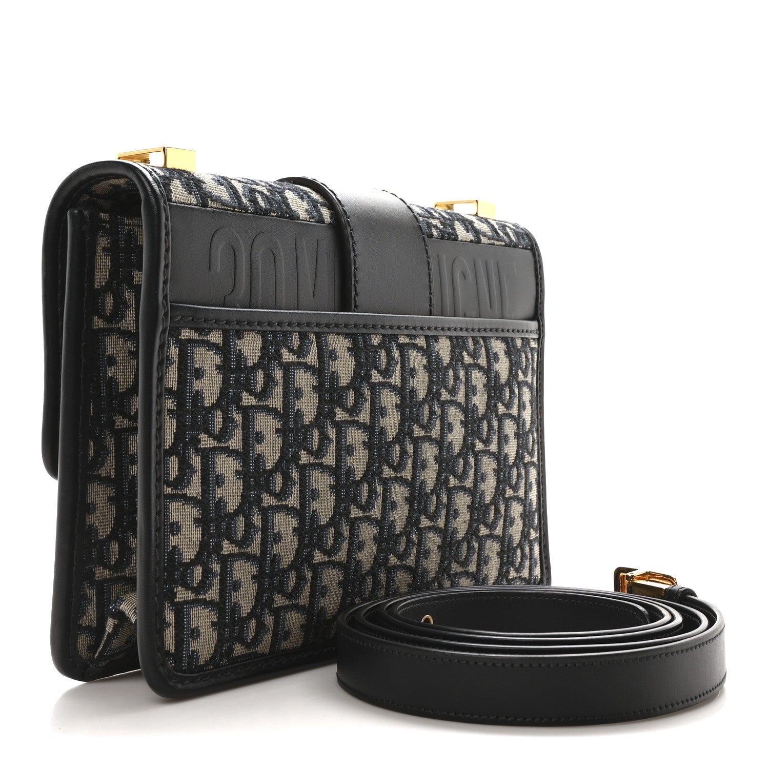 Christian Dior Oblique 30 Montaigne Flap Bag Blue 3 of 11