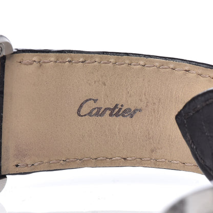 Cartier Stainless Steel Alligator 27mm Tank Solo Quartz Watch 8 of 11