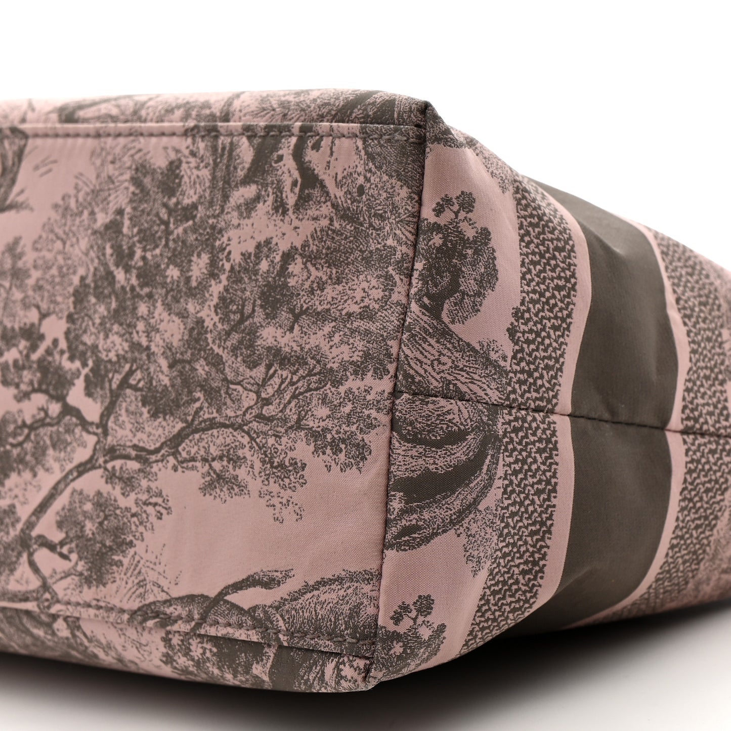 Technical Fabric Toile De Jouy DiorTravel Nomad Pouch Pink Grey