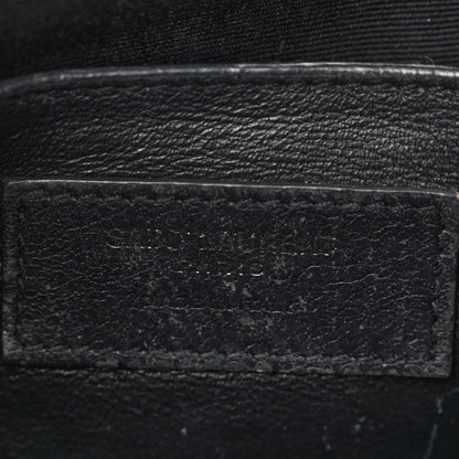 Saint Laurent Crinkled Calfskin Matelasse Monogram Baby Niki Chain Satchel Black 6 of 11