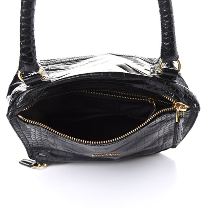 Givenchy Calfskin Crocodile Embossed Small Pandora Black 5 of 13