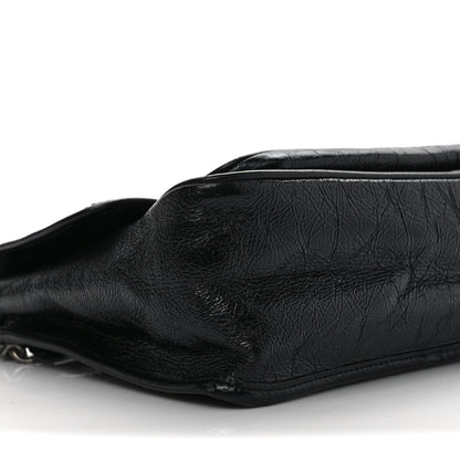 Saint Laurent Crinkled Calfskin Matelasse Monogram Medium Niki Chain Satchel Black 7 of 9