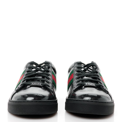 Gucci Crystal GG Monogram Web Mens New Ace Sneakers 8.5 Black 2 of 9