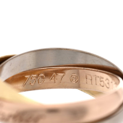 Cartier 18K Pink Yellow White Gold Small Trinity Ring 47 4 4 of 5