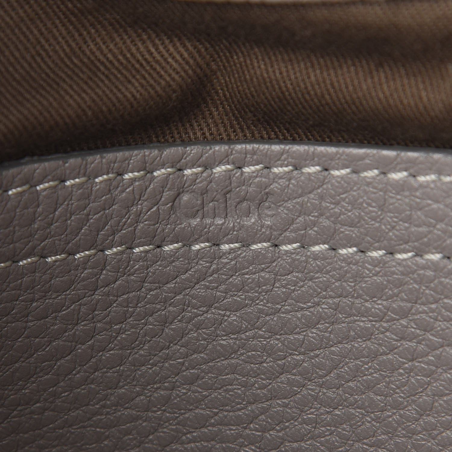 Chloe Calfskin Medium Marcie Round Crossbody Bag Cashmere Grey 6 of 11