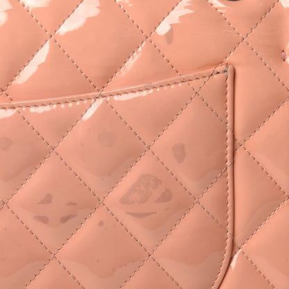 Chanel Patent Quilted Jumbo Double Flap Pink 11 of 18