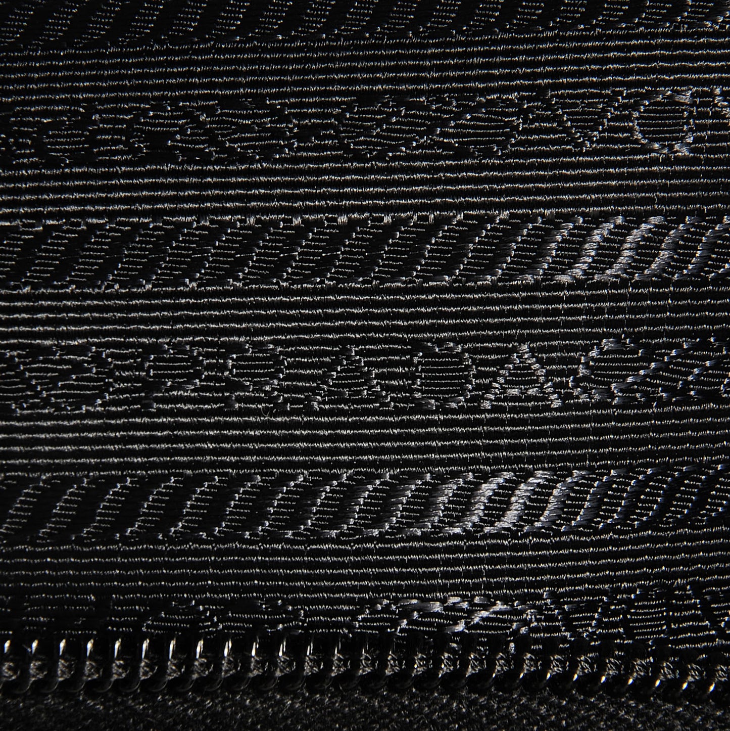 Nylon Flat Messenger Bag Black