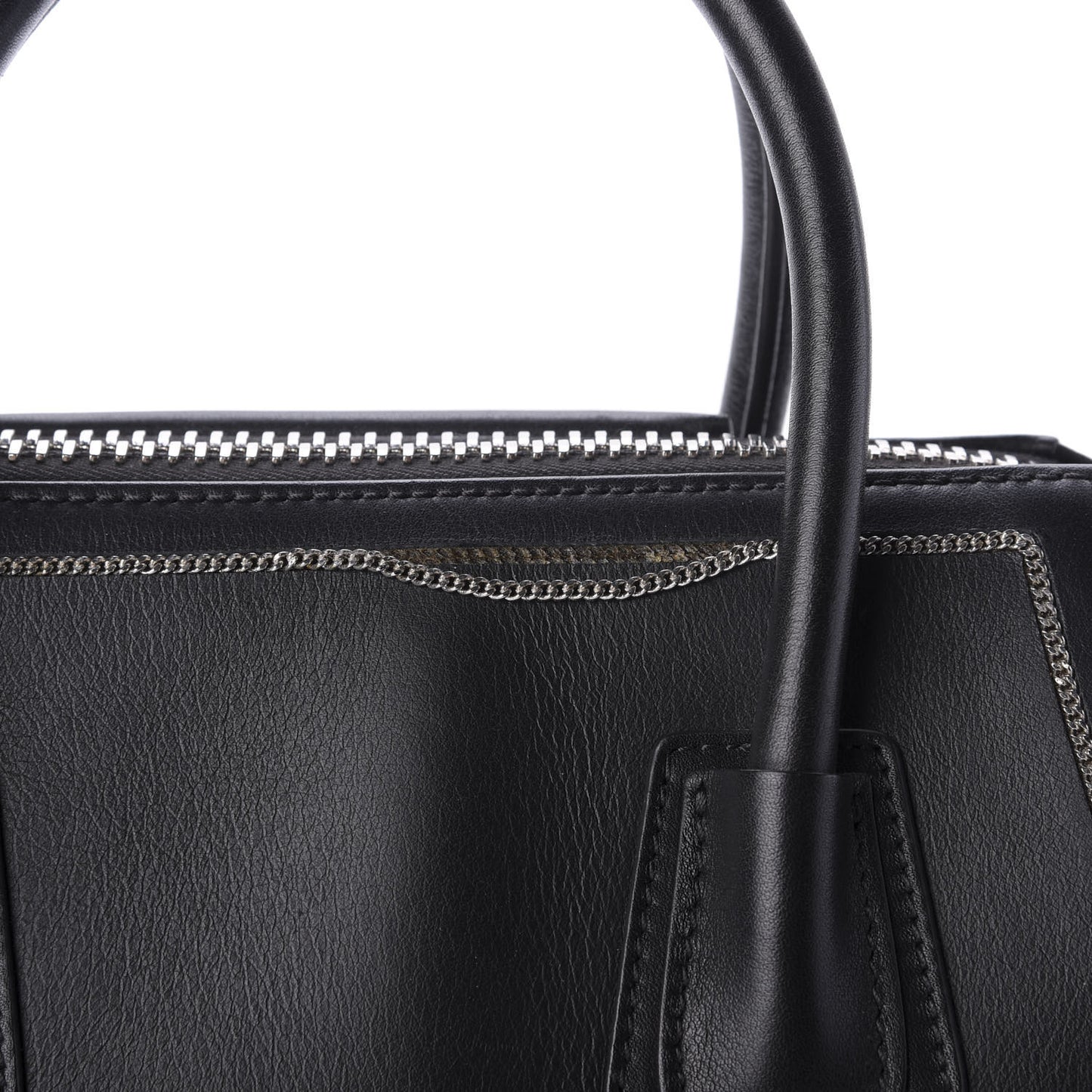 Buffed Calfskin Small Chain Antigona Black