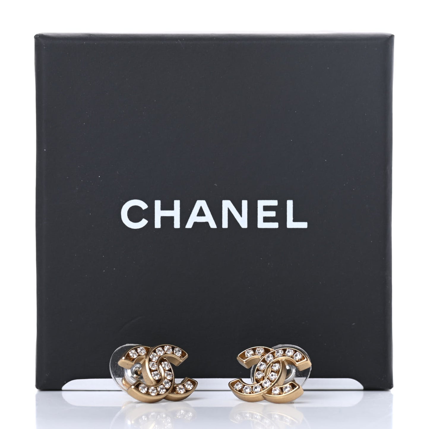 Crystal CC Earrings Gold